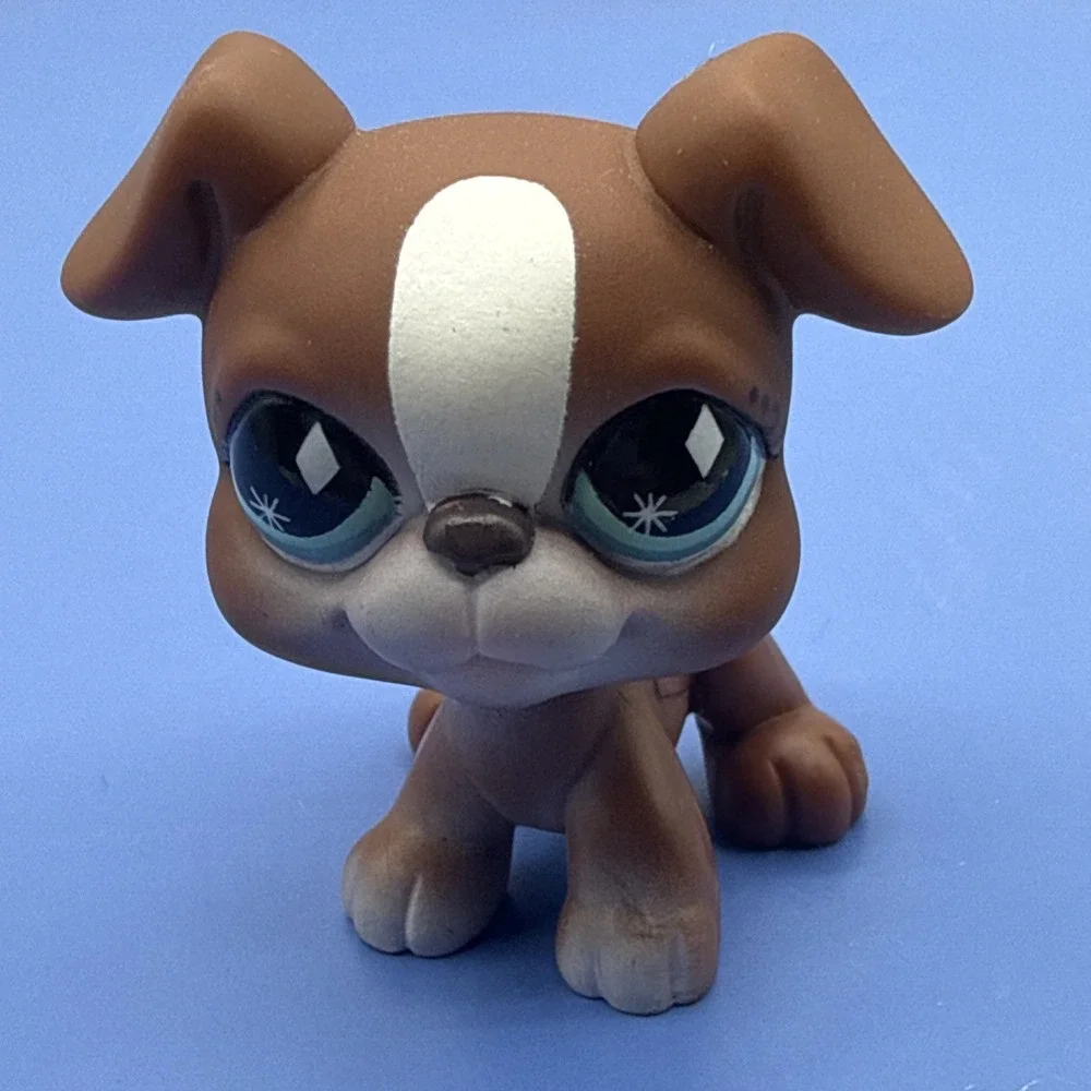LPS Littlest Pet Shop #83 Brown White Boxer Dog 2007‎